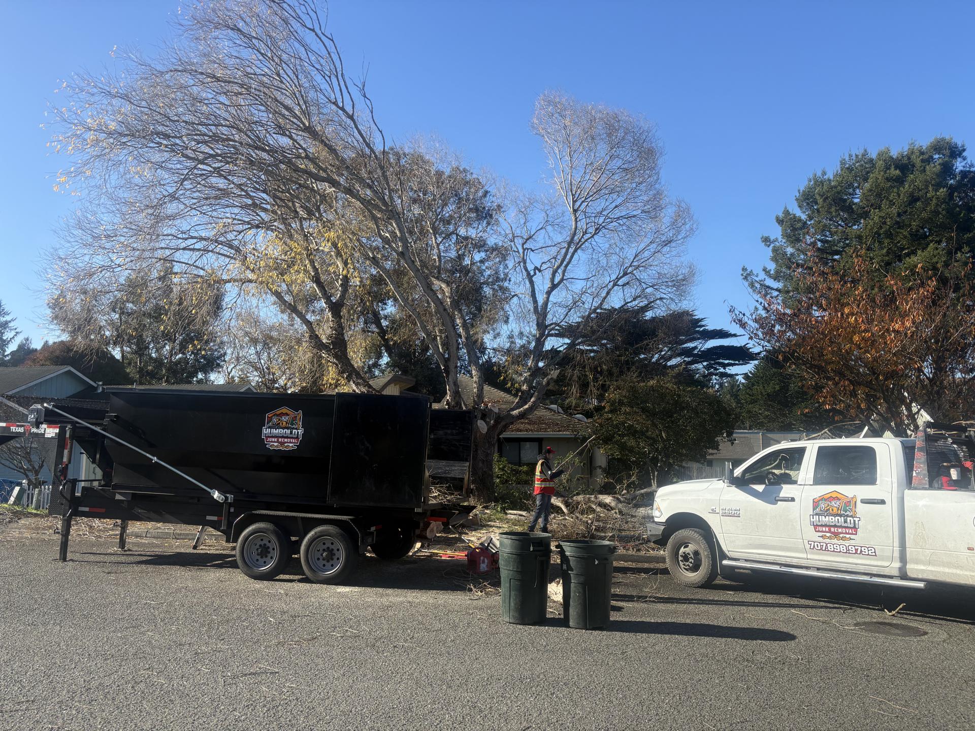 Crew preparing a bathroom demolition zone